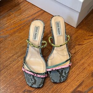 Steve Madden Colorful Snake Print Heels